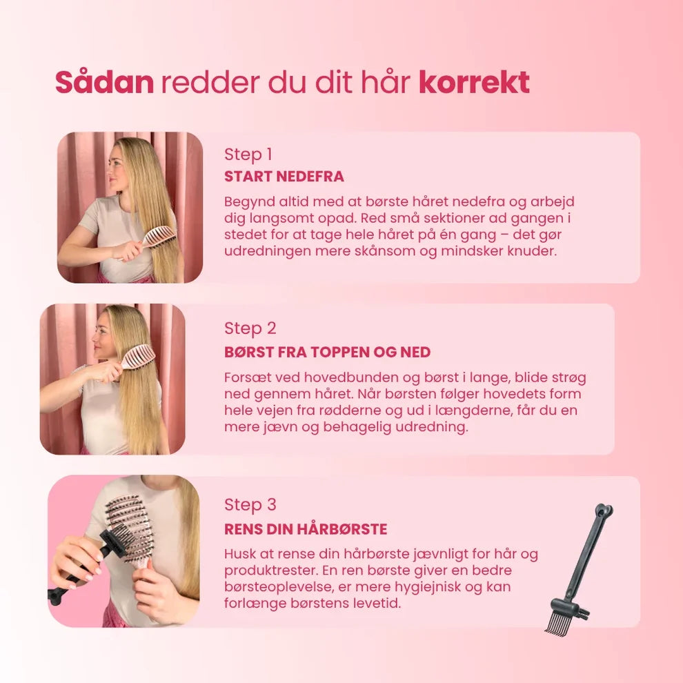 Yuaia Haircare Curvy Brush – Skånsom Hårbørste m. Vildsvinehår