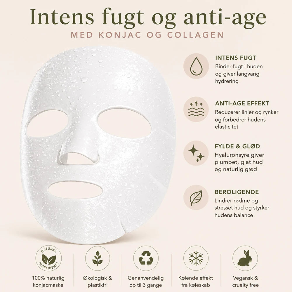 Organic Konjac Ansigtsmaske (Flere varianter)